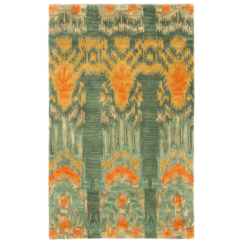 Kline Hand Tufted Wool Oriental Rug, Rectangle 2' x 3'