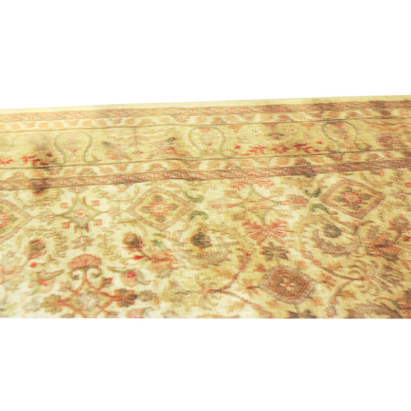 High-Quality Hand-Knotted Gold And Gold Area Rug