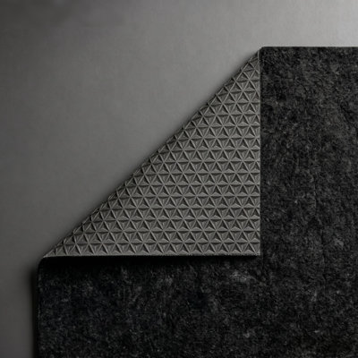 Premium 0.24" Cushioned Non-Slip Rug Pad in Black Dual Surface Felt and Rubber Area Rug Pad