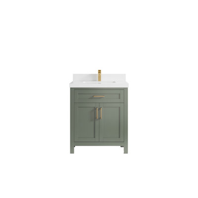 30 po Cambridge X P 22 po De salle de bain Quartz de Carrare