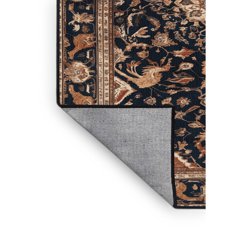 Tapis brun lavable à la machine, Carré 6 pi