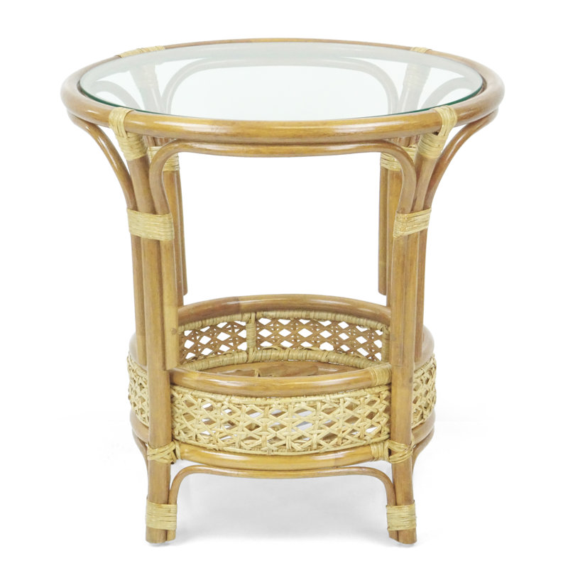Pesmes Rattan Wicker Coffee Table, Natural