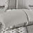 King/ King Comforter In Gray, 100% Cotton With Chenille, Pattern, Fill, 2 Matching Shams, Chenille King, Gray Global Print, Overlap Opening Back-137645162-137645163