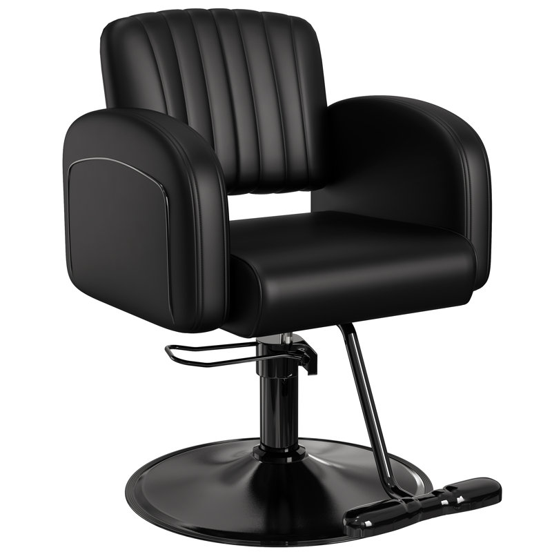 Faux Leather Massage Chair, Black, Black