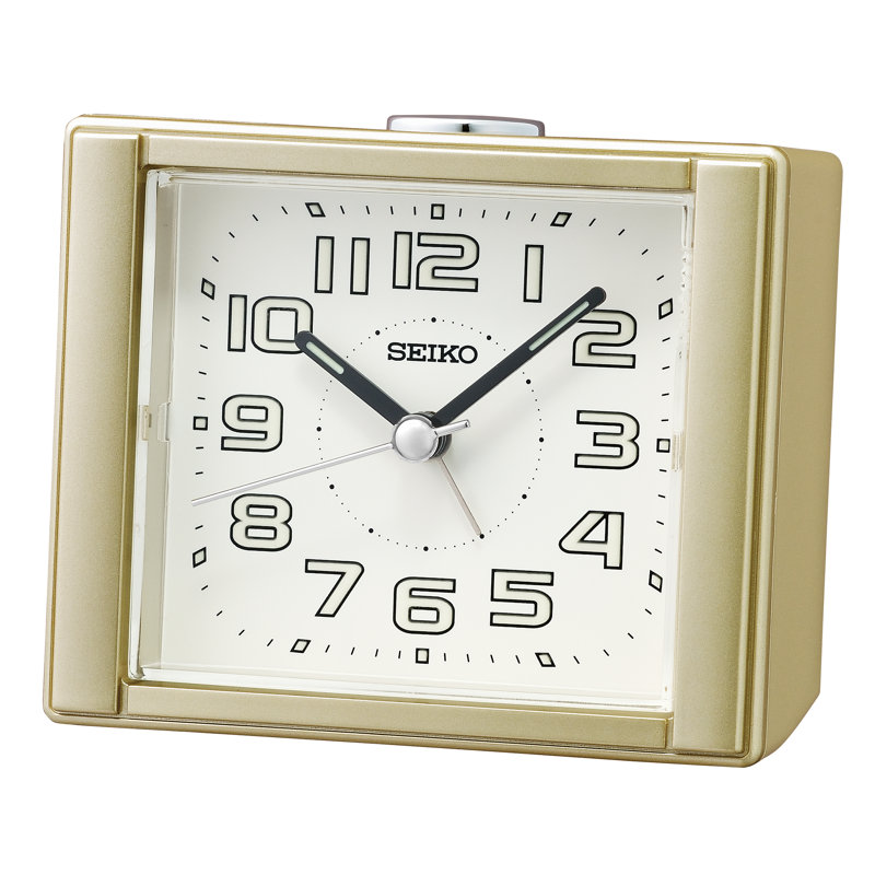 QHE189GLH Alarm Clock, Golden, Gold