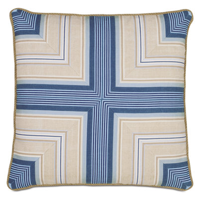 Maritime Geometric Square Pillow Cover & Insert