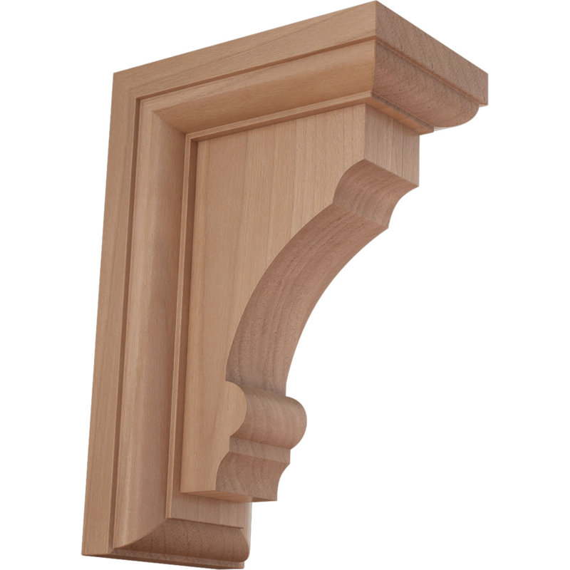 2 1/2"W x 4"D x 6"H Small Thompson Wood Bracket, Cherry, Cherry