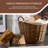 Herland 52cm W x 32cm D Wicker With Fabric Liner Log Store