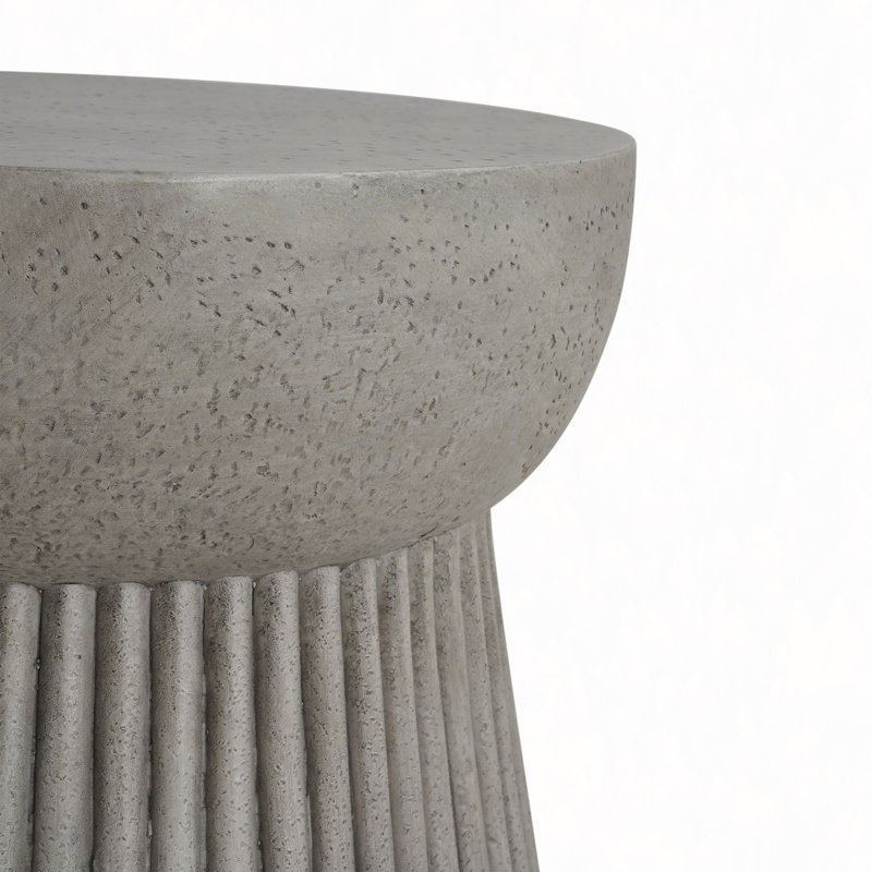 Outdoor Lightweight Concrete Side Table