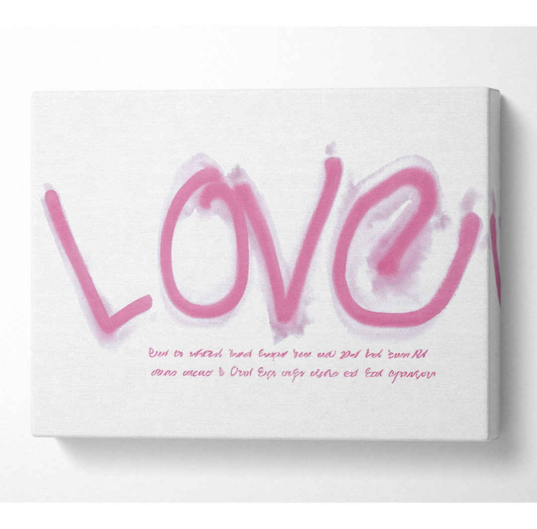 Love Quote If Love Is Great Pink - Leinwanddrucke