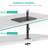 Free Standing Dual Monitor Stand, Height Adjustable Monitor Mount With Glass Base, Fits LCD LED Flat Curved Screen Up To 27 Inch, 22Lbs, With Grommet Base