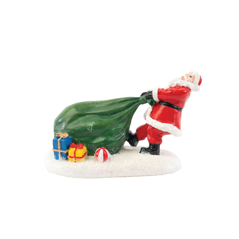 Figurine Village de Noël - Sac de jouets Santa