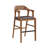 Lyndel Upholstered Faux Leather Counter Stool with Solid Wood Frame-2082571800