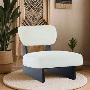 Ensemble de 2 chaises longues d'appoint rembourrées en polyester avec base en bois