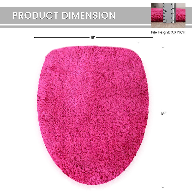 Anyla Waterford Toilet Seat Lid Cover 18"x18", Hot Pink