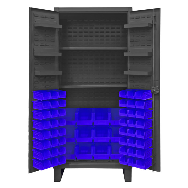 Volfango Single Storage Cabinet ( 78'' H x 36'' W x 24'' D), Blue