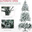 Arbre de Noël 1149 branches 7,5 pi, 550 lumières à DEL, conception floquée, arbre artificiel festif 7,5 pi, feuilles colorées, ornement de base stable
