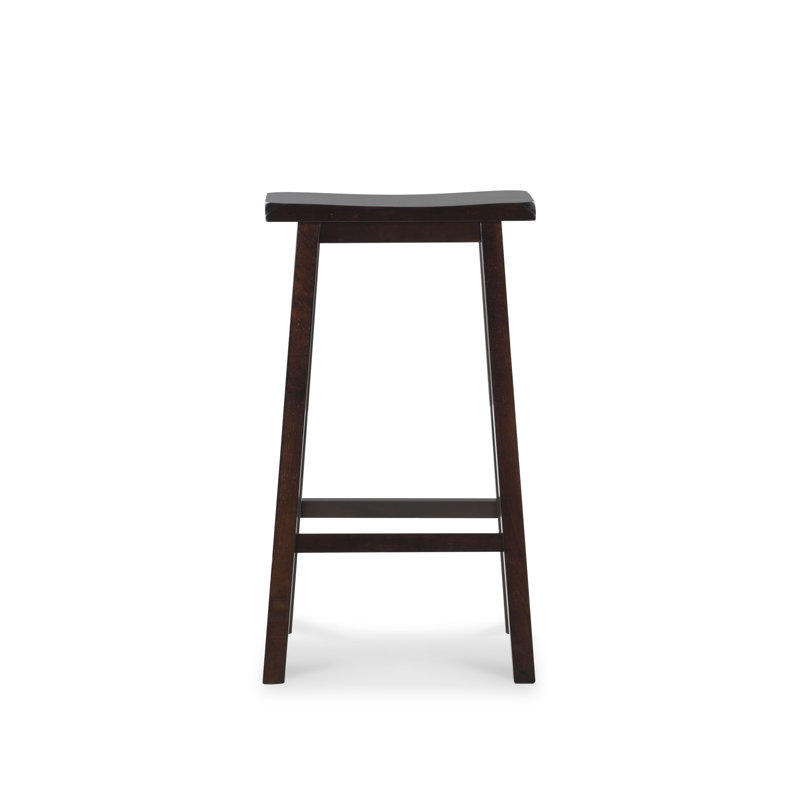 Saddle Counter Stool with Solid Wood Frame, Counter Stool (24" Seat Height)