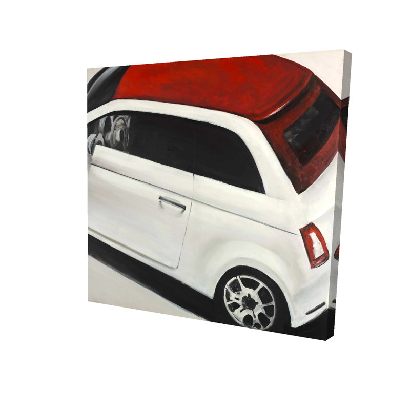 Toile de voiture italienne rouge et blanche | Art mural Home Decor