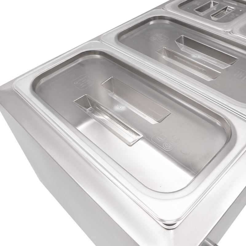 Chauffe-plats électriques en acier inoxydable avec bacs de service pour réceptions, banquets et services de traiteur