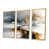 Toile avec cadre flottant or