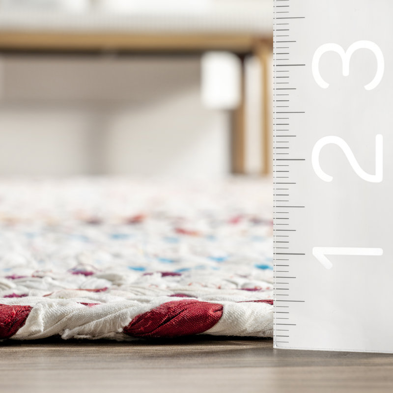 Tapis ivoire tressé à la main de style bohème Christie, Ovale 7 pi x 9 pi