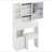 29.2" Small Space Left Drawer Desktop Vanity Table + Cushioned Stool, Extra Large Right Sliding Mirror, Multi Layer High Capacity Storage, Practical Fashionable Dresser, Suitable For Small Space-1025875410