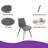 45.3"l Round Modern Kitchen Dining Table With 32.4"h Dining Chair-113244557-113244555