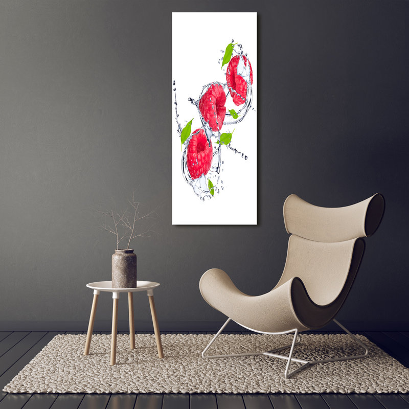 Raspberries 1 Piece Wrapped Canvas Wall Art