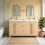 Meuble-lavabo double 59 po, meuble-lavabo en résine avec portes à fermeture douce et tiroirs de rangement 59 po