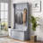 3-In-1 Entryway Hall Tree With Storage Bench, Coat Rack With Five Hooks And Shoe Storage-1690950091