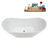 67" Streamline Soaking Freestanding Tub and Tray With Internal Drain-112235321