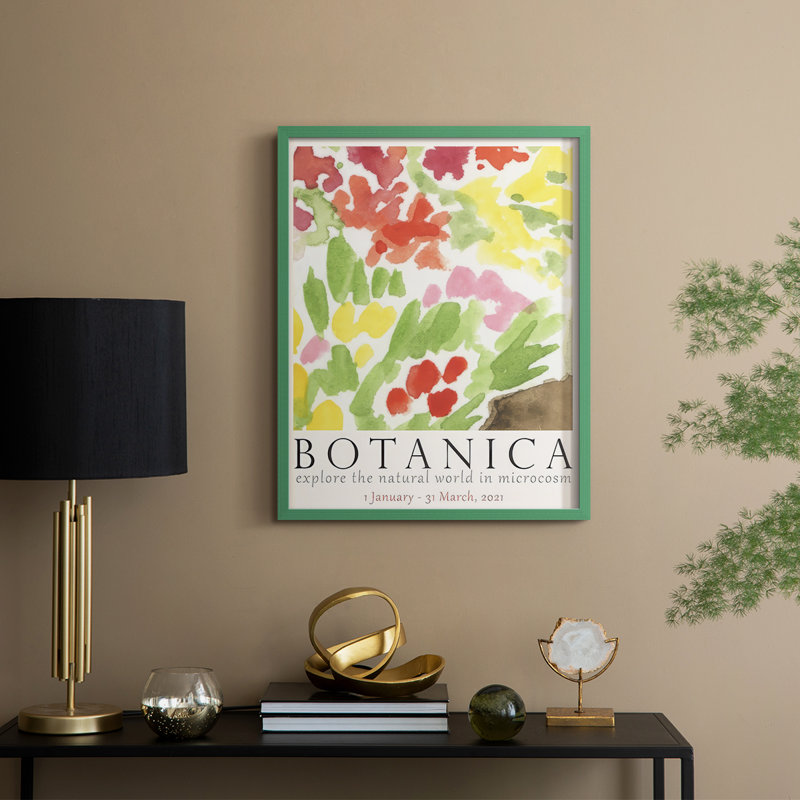 Affiche d'exposition botanique IV - Botanica, H 30 po x l 24 po, Vert
