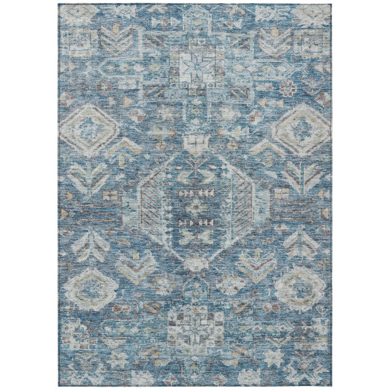 Machine Washable Indoor/Outdoor Jadiel ACN2356 Traditional Rug, Rectangle 3' x 5'