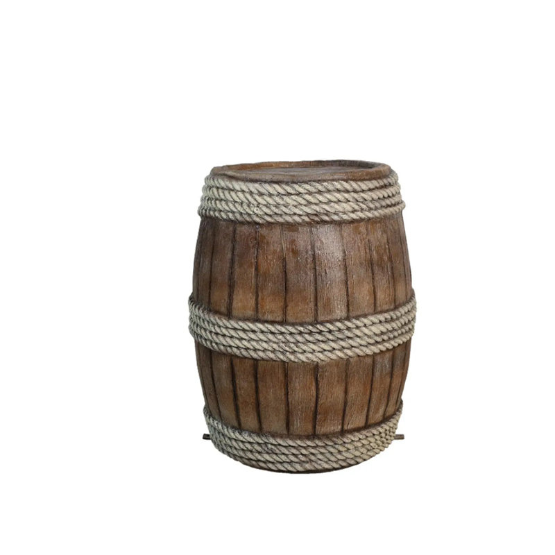 Barrel With Rope Life Size Statue
