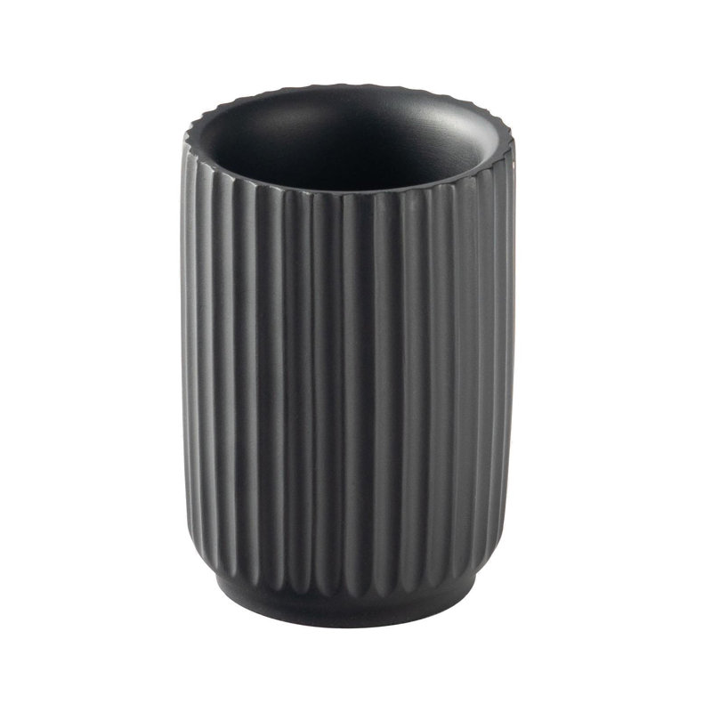 Harbour Housewares - Concrete Toothbrush Holder, Black