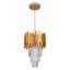 Gold 1-Light Modern Small Crystal Pendant Lights Kitchen Island Kitchen Living Room Entryway Bedroom,W9.05 In