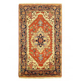 Piret Oriental Area Rug in Rust