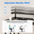 Amberann Adjustable L-Shaped Metal Base Computer Desk with Power Outlet