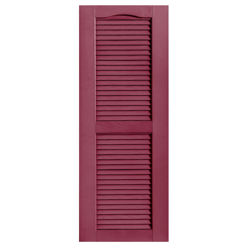 Paire de volets à persiennes cathédrale personnalisés ouverts, H 31 po x l 18 po x P 1 po, Baie