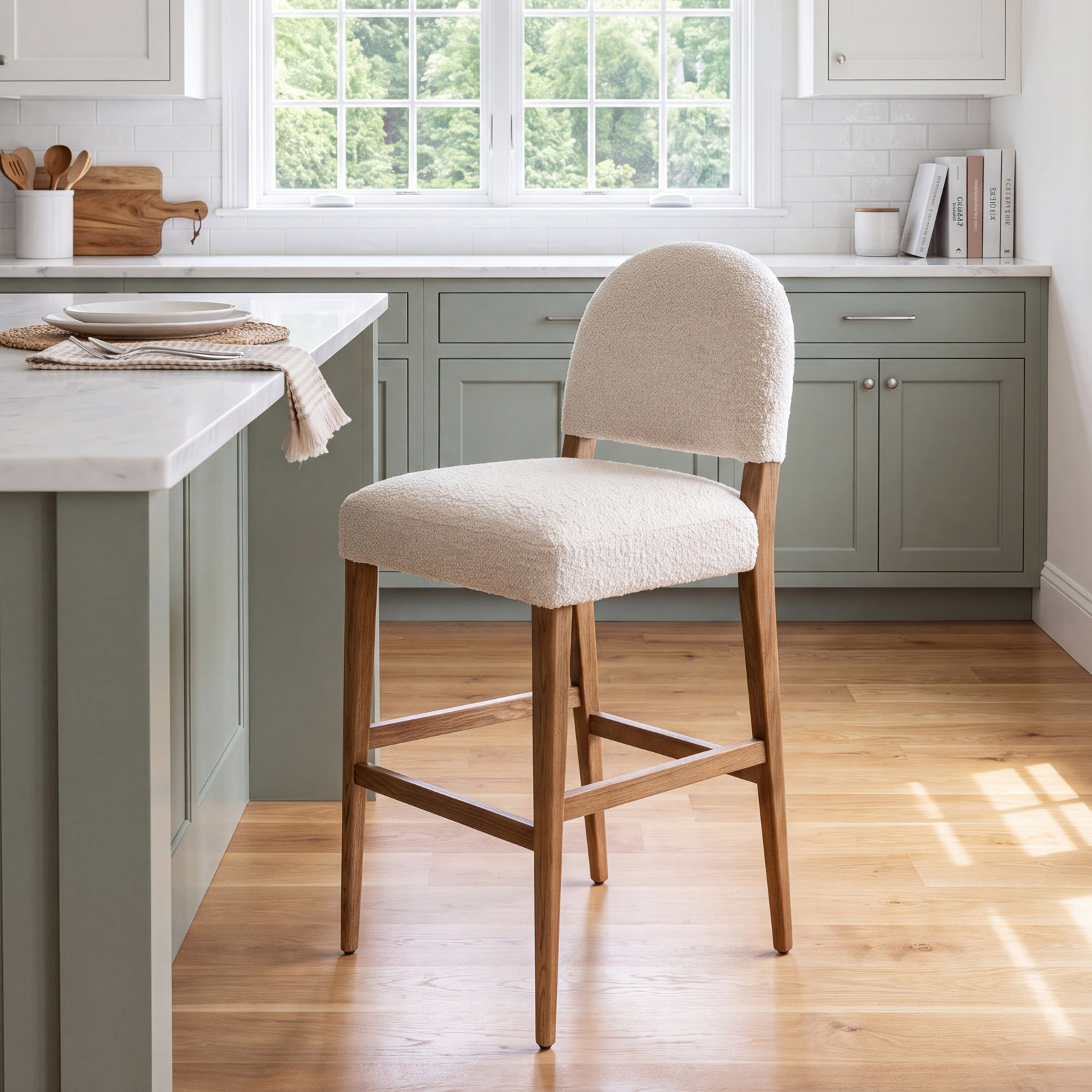 Berkely Bar and Counter Stool, Bar Stool (30.98" Seat Height), Warm Oak, Somerton Ash
