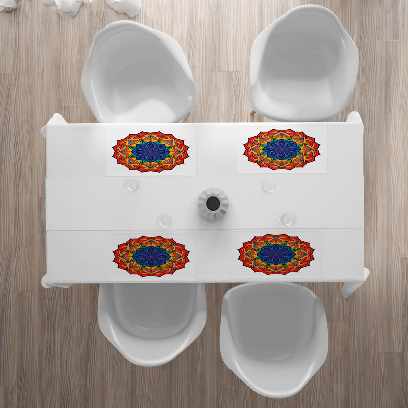 Récapitulatif 18,5" arc-en-ciel mandala, Rouge