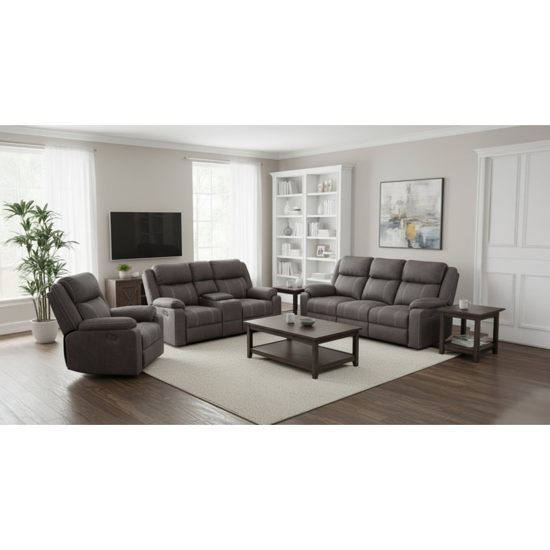 Fauteuil inclinable électrique avec ports de charge USB, tissu haute performance, support de chaise longue et coutures contrastantes, gris anthracite