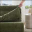 Chaise longue simple avec dossier, entièrement compressée pour le salon et la chambre à coucher, polyester, vert-825721552