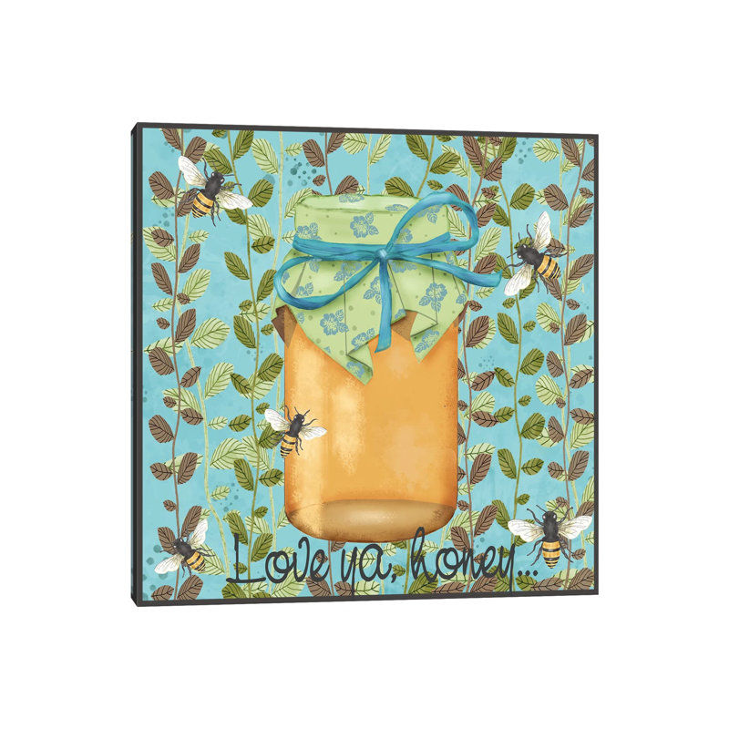 Bees And Honey II by Jade Reynolds - Wrapped Canvas Painting, 30.48 cm H x 30.48 cm W