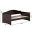 Lit de jour simple en bois massif Amalya-88346089