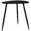 Table d'appoint triangulaire moderne en bois massif noir, coins arrondis, idéale pour les espaces de vie contemporains. Fabriquée en bois de manguier noir, trois pattes évasées, placement idéal.