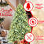 Arbre de Noël 8 pi avec 900 lumières DEL blanc chaud, 3308 pointes, système à charnières à installation simple, support en métal pour les fêtes de fin d'année, teinte de 96 po avec des branches rapides et faciles, temps des fêtes fiable-834433583
