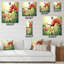 Horloge murale «Blossoming Poppies in the Morning I»-1299831148
