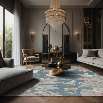 Tapis gris soyeux et moelleux